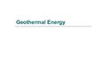 Presentations 'Geothermal Energy', 1.
