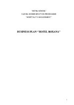 Business Plans 'Business Plan "Hotel Roxana"', 1.