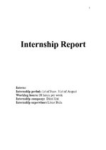 Practice Reports 'Internship Report', 1.