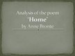 Essays 'Analysis of the Poem "Home" by Anne Bronte', 6.