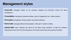 Presentations 'Managament Styles and Risk Management', 4.