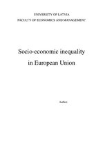 Research Papers 'Socio-Economic Inequality in European Union', 1.