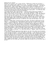 Essays 'Reflections of myself as a writer', 1.