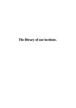 Essays 'The Library of Our Institute', 1.