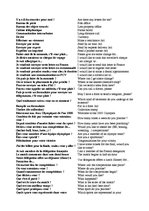Summaries, Notes 'Basic Phrases in French', 5.