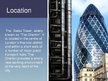 Presentations 'The Swiss Re Tower', 2.