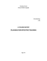 Research Papers 'Planning for Effective Teaching', 1.