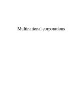 Research Papers 'Multinational Corporations', 1.