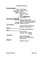 Samples 'Curriculum Vitae', 1.