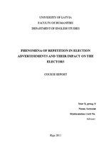 Research Papers 'Phenomena of Repetition in Election Advertisements and Their Impact on the Elect', 1.