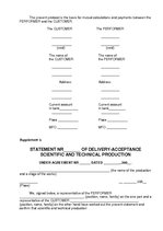 Samples 'Agreement on Preparation Tehnical and Scientific Production', 5.
