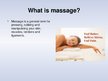 Presentations 'Massage Therapy', 3.