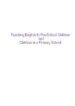 Research Papers 'Teaching English to Pre-School Children and Children in a Primary School', 1.