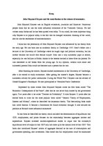 Summaries, Notes 'John Maynard Keynes and His Contribution to the Science of Eonomics', 1.