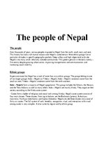 Essays 'The People of Nepal', 1.