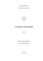 Summaries, Notes 'Travel Itinerary Saaremaa Island', 1.