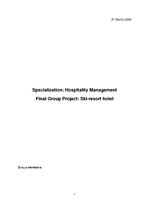 Business Plans 'Final Group Project: Ski-Resort Hotel', 1.