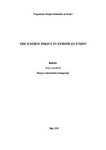 Research Papers 'The Energy Policy in European Union', 1.
