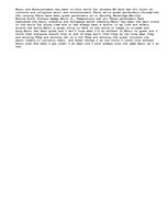 Essays 'Music &amp; Other Entertainment', 1.