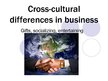 Presentations 'Cross-Cultural Differences in Business', 1.