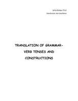Summaries, Notes 'Translation of Grammar - Verb Tenses and Constructions', 1.