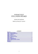 Summaries, Notes 'Eckhart Tolle "Stillness Speaks" - Summary with Supplement', 1.