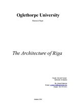 Research Papers 'Architecture in Riga', 1.