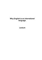 Research Papers 'Why English is an International Language', 1.