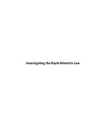 Samples 'Investigating the Boyle-Mariotte Law', 1.