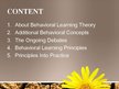 Presentations 'Behavioral Learning Theory', 2.