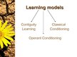 Presentations 'Behavioral Learning Theory', 8.