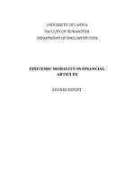Research Papers 'Epistemic Modality in Financial Articles', 1.