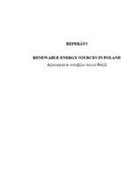 Research Papers 'Renewable Energy Sources in Poland', 1.