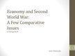 Summaries, Notes 'Economy and Second World War. Few Comparative Issues', 9.