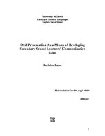 Term Papers 'Oral Presentation As a Means of Developing Secondary School Learners’ Communicat', 1.