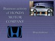 Presentations 'Business Activity of "Honda Motor Company"', 1.