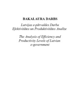 Term Papers 'The Analysis of Efficiency and Productivity Levels of Latvian E-government', 1.