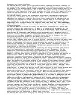 Essays 'Management and Leadership Paper', 1.