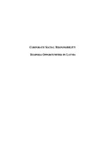 Research Papers 'Corporate Social Responsibility: Business Opportunities in Latvia', 1.