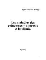 Research Papers 'Les maladies des princesses - anorexie et boulimie', 1.