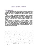 Summaries, Notes 'Analysis of the Book "Fallen" ', 1.