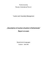 Research Papers 'Description of Tourism Situation in Netherlands', 1.