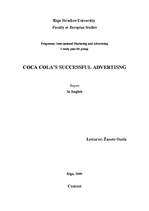 Research Papers 'Company "Coca-Cola" Advertising', 1.