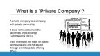 Presentations 'Private and Public Companies', 2.