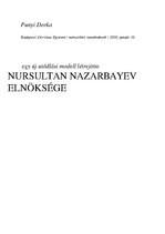 Research Papers '﻿Nursultan Nazarbayev elnöksége - egy új utódlási modell létrejötte', 1.