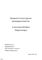 Research Papers 'A távmunka térhódítása Magyarországon', 1.