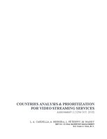 Research Papers 'Countries Analysis & Prioritization for Video Streaming Services', 1.