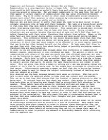 Essays 'Compare and Contrast: Communication Between Men and Women/Self Explanatory', 1.