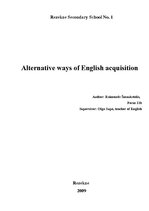 Research Papers 'Alternative Ways of English Acquisition', 1.