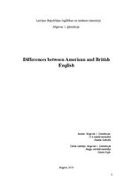 Research Papers 'Differences Between American and British English', 1.